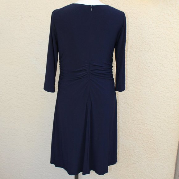 Chico's Blue Ruffle Front Dress - Picture 2 of 6